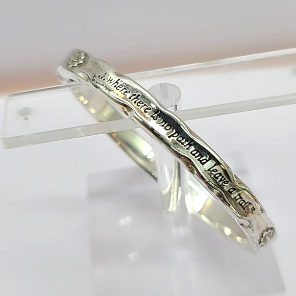 Brighton "FOOTPRINTS" Hinged Bangle! "Do Not Go Where The Path May Lead." $48 - Picture 6 of 12